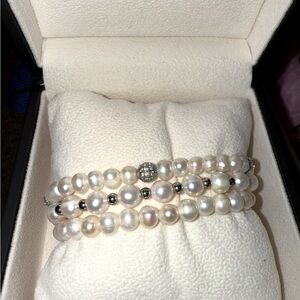 3 sets of 6mm Freshwater Pearl Bracelet from the brand Cernucci Multi Sets